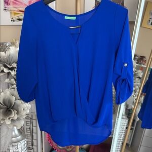 Chic Royal Blue Women's Blouse